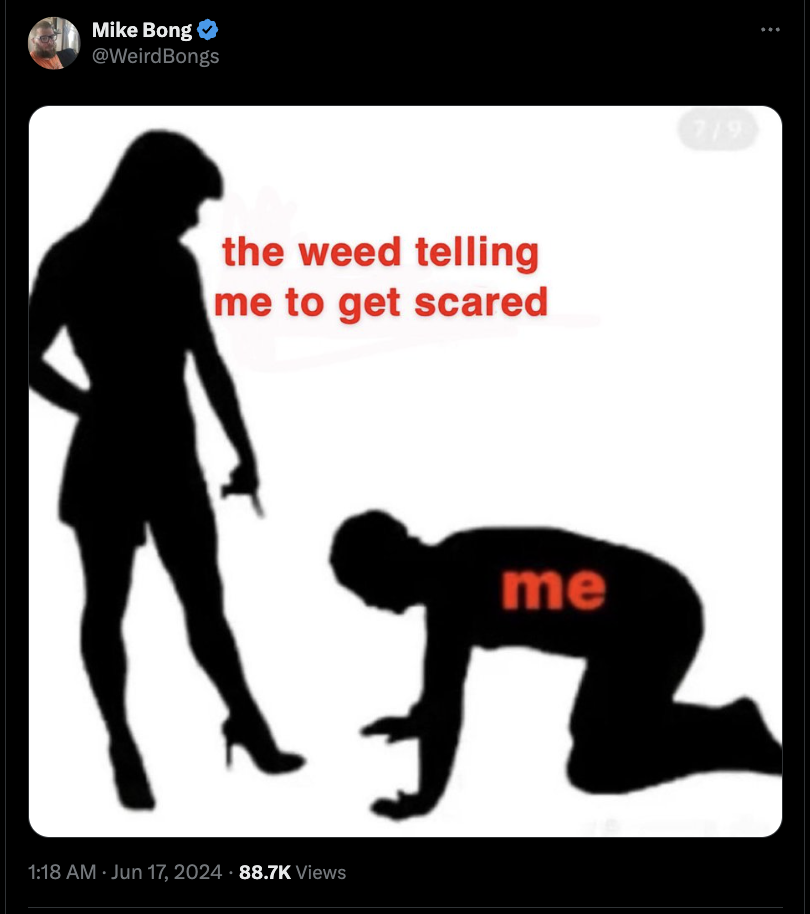 me when the weed tells me to get scared - Mike Bong the weed telling me to get scared Views me 719